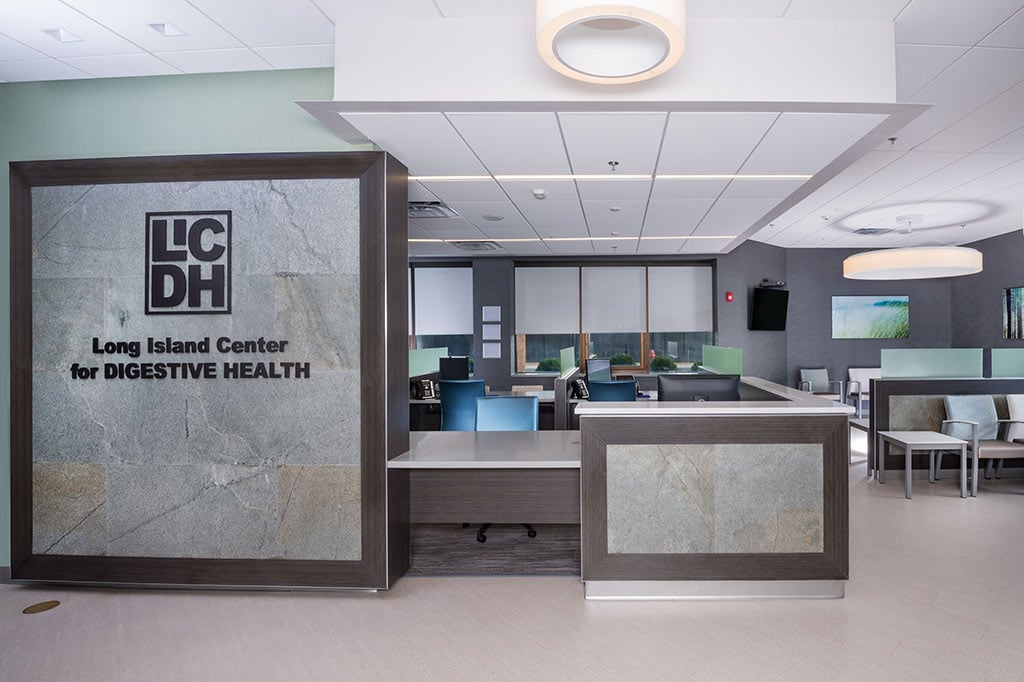 Long Island Center for Digestive Health reception area front lobby